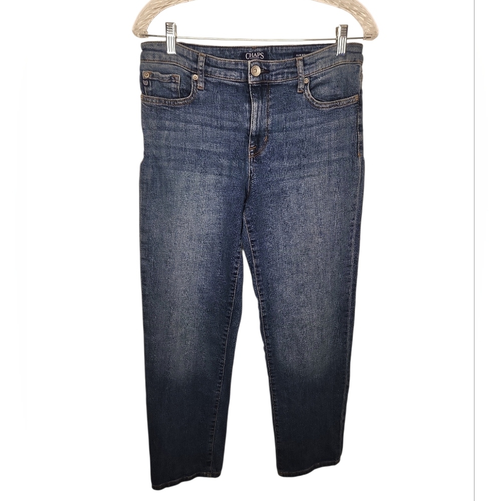 Chaps Women's Classic Slim Boyfriend Medium Wash Blue Jeans Size 6